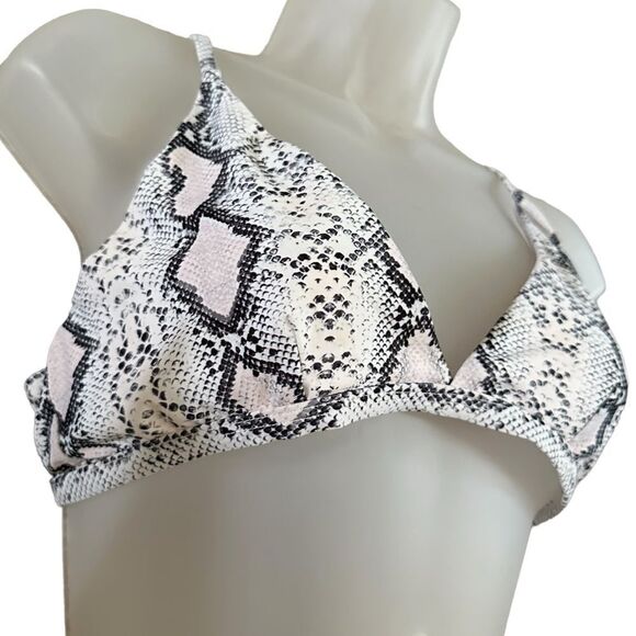 Snake skin print triangle bikini top - Picture 8 of 9